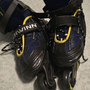 Schwinn Kids Roller Skates - Black, Blue, and Yellow